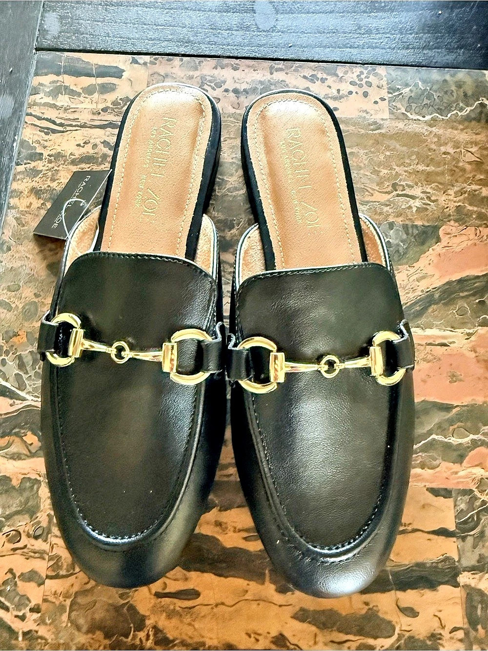 Rachel Zoe Black Snaffle Mules US 7.5